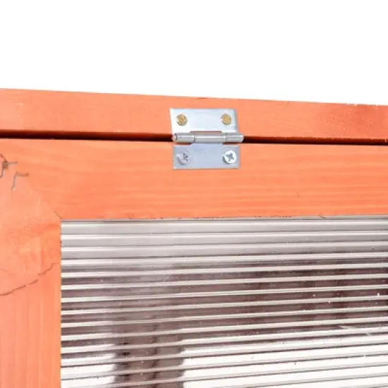 Outsunny Wooden Cold Frame Small Mini Planter Box for Outdoor and Indoor, Natural, 30" L x 24" W x 44" H image {7}