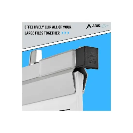 AdirOffice Hanging Blueprint Clamp Holder 30" Silver Aluminum 12/Pack (ADI6036-2) ADI6036--2 image {3}