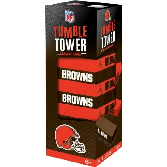 MasterPieces Real Wood Block Tumble Towers - NFL Cleveland Browns image {1}