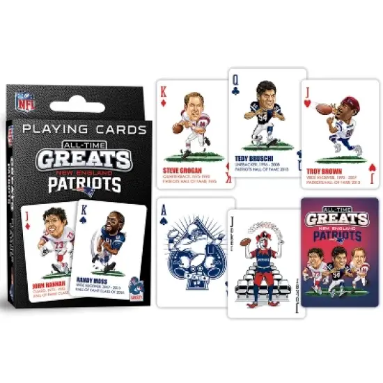 MasterPieces Officially Licensed NFL New England Patriots All-Time Greats Playing Cards - 54 Card Deck image {3}