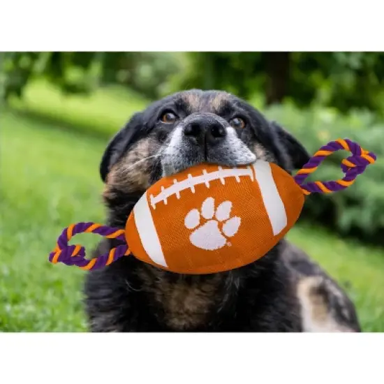 NCAA Clemson Tigers Nylon Football Dog Toy image {1}