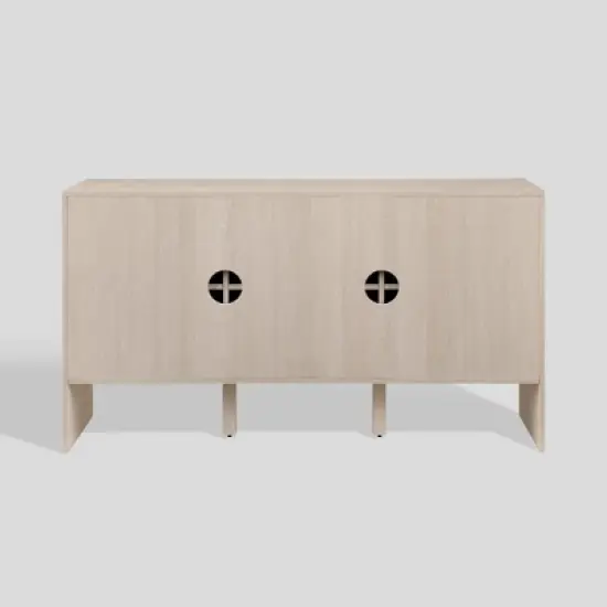 Modern Staggered Vertical Accent 3 Door Sideboard - Saracina Home image {4}