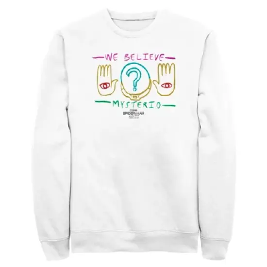 Men's Marvel Spider-Man: No Way Home We Believe Mysterio Hands Sweatshirt image {3}