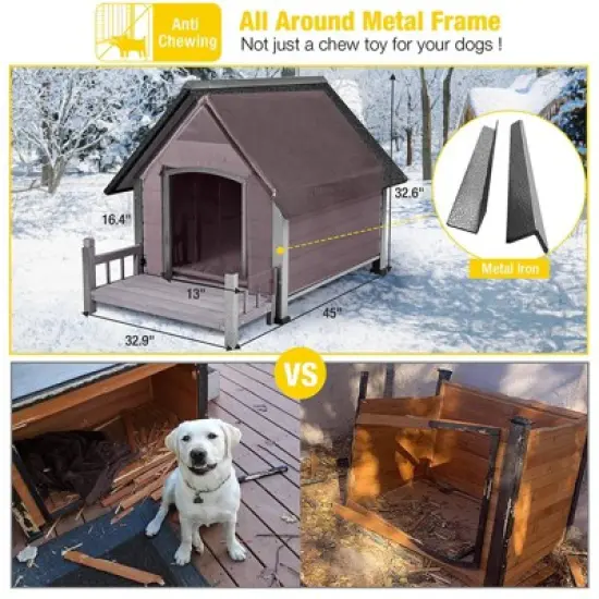 Aivituvin Insulated Dog House with Liner Inside| Iron Frame-AIR80/81/87-IN image {5}