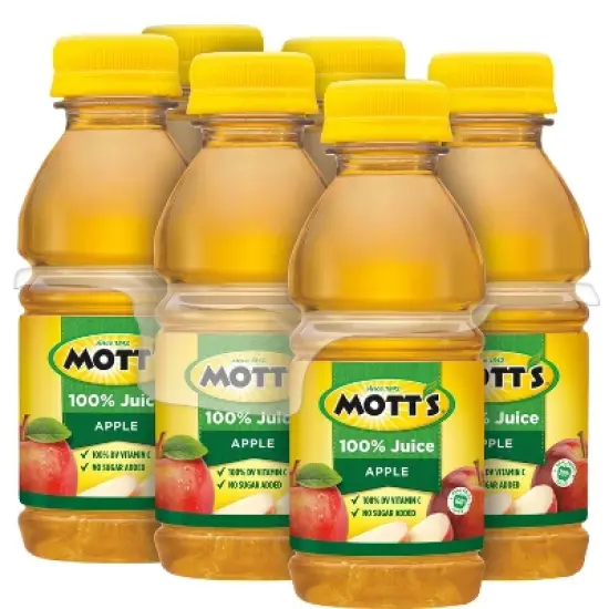 Mott's 100% Original Apple Juice - 6pk/8 fl oz Bottles image {2}