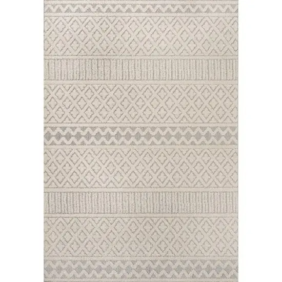 JONATHAN Y Ormond High-Low Modern Trellis Geometric Moroccan Indoor/Outdoor Area Rug  image {1}