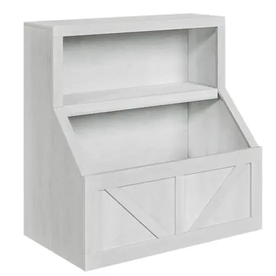 Kids Bookshelf and Toy Storage, 2 Tier Toy Organizer with Storage Cabinet, Toddler 2 Shelf Bookcase for Playroom, Bedroom, Living Room, Classroom image {1}