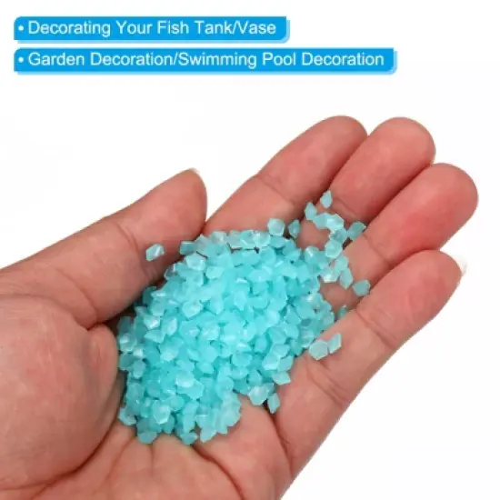 Unique Bargains Fish Tank Decoration Glowing Pebbles 3-5mm 3000 Pcs image {4}