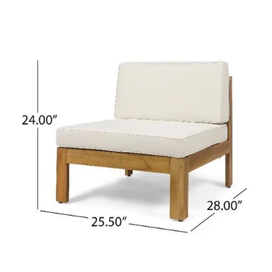 Sapphtopaz 5-Piece Outdoor Patio Sofa Set, Wood Outdoor Sofa with Cushions, L-Shape Modular Sofa, 3-Seater Sectional Sofa with Ottoman & Coffee Table image {5}