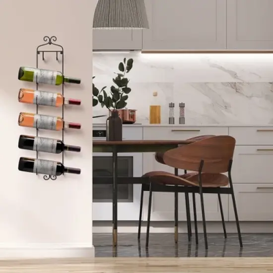 Sorbus Wall Mounted Wine Bottle Rack image {6}