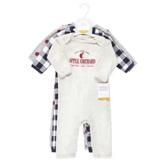 Hudson Baby Infant Boys Cotton Coveralls, Apple Orchard image {1}