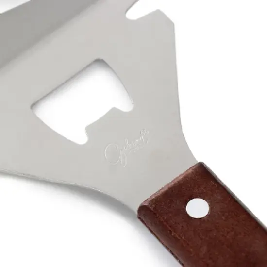 Gibson Home Barbecue Basics 5 Piece Stainless Steel BBQ Tool Set with Wood Handles image {4}