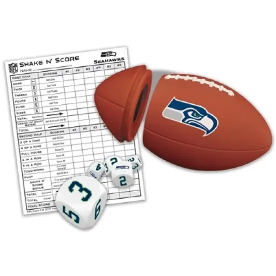 MasterPieces Officially Licsenced NFL Seattle Seahawks Shake N' Score Dice Game for Age 6 and Up image {2}