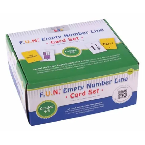 Learning Advantage F.U.N. Empty Number Line Card Set, Grades 4-5 image {1}