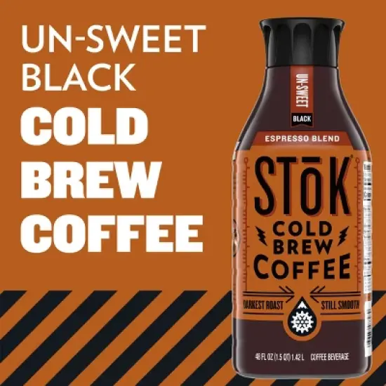SToK Espresso Blend Un-sweet Black Cold Brew Coffee - 48 fl oz image {2}