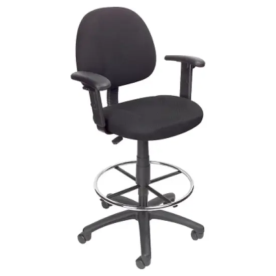 Drafting Stool with Footring and Adjustable Arms - Boss Office Products image {6}