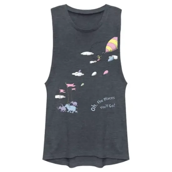 Junior's Dr. Seuss Oh The Places You'll Go Scene Festival Muscle Tee image {3}