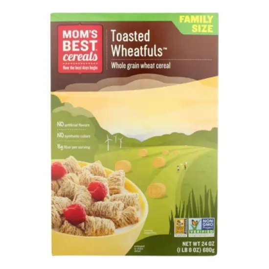 Mom's Best Toasted Wheatfuls Cereal- Case of 12/24 oz image {1}