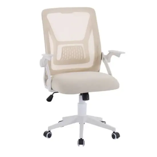 VECELO Mid-Back Swivel Ergonomic Office Chair with Adjustable Arms Mesh Lumbar Support image {15}