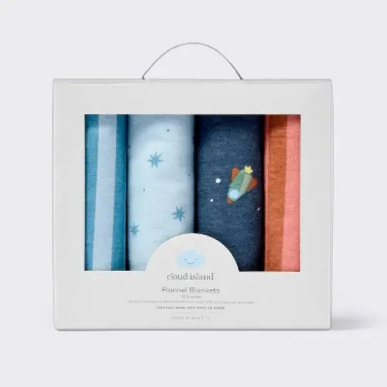 Flannel Baby Blankets - Space - 4pk - Cloud Island&trade; image {3}