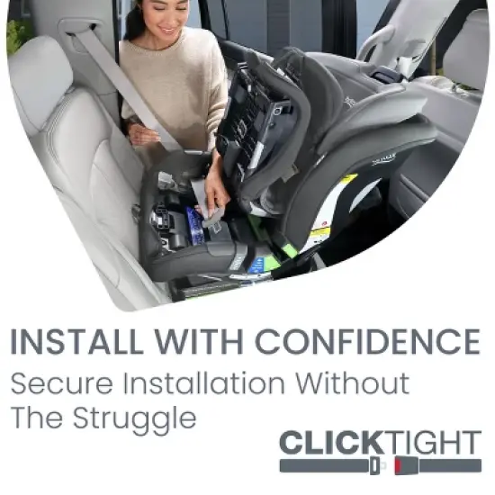 Britax Poplar Convertible Car Seat - Slim 17" Design - ClickTight Technology - Glacier Graphite image {4}