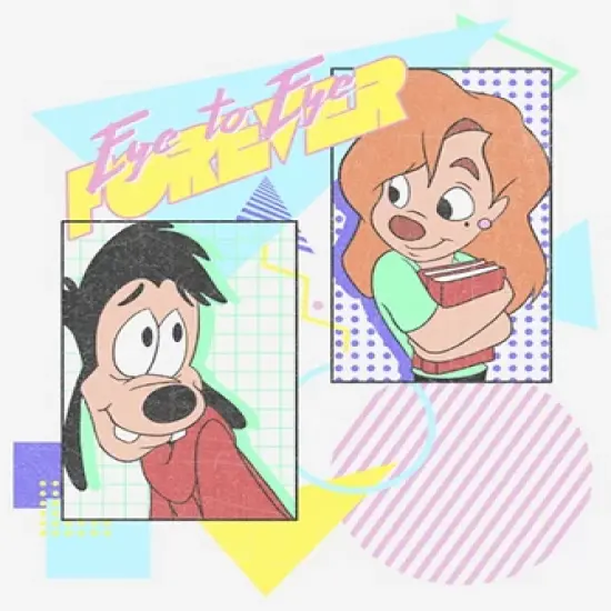 Women's A Goofy Movie Max and Roxanne Eye to Eye Forever T-Shirt image {1}