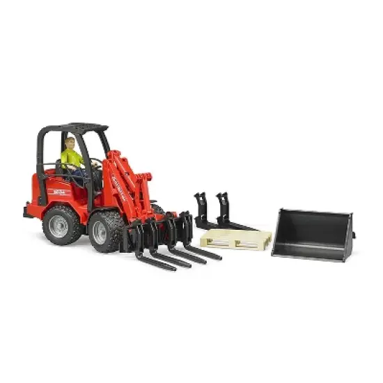Bruder Schaeffer Compact Loader 2034 with figure & accessories image {4}