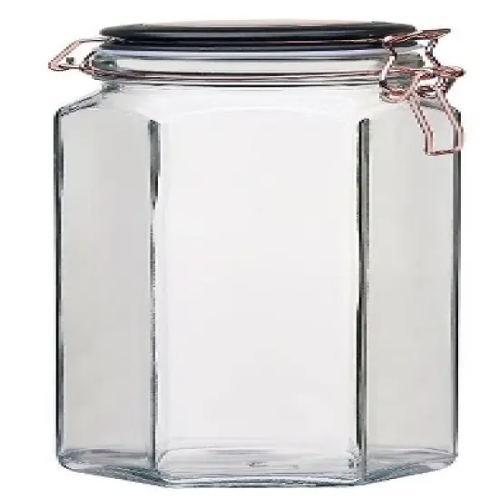 Amici Home Adler Collection Food Safe Hermetic Preserving Glass Canister With Lid & Clippers image {4}