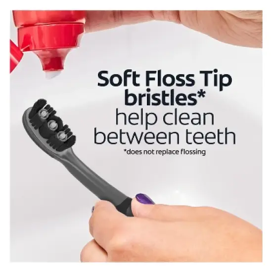 Colgate 360 Vibrate Charcoal Battery Powered Toothbrush - Black image {2}