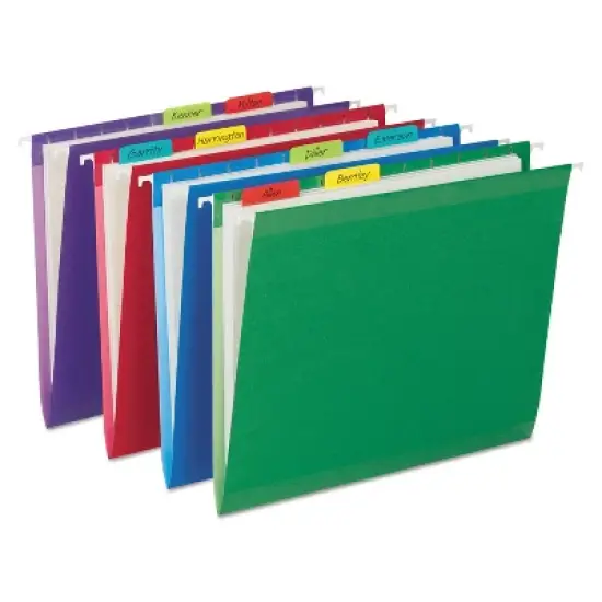Post-it File Tabs 2 x 1 1/2 Aqua/Lime/Red/Yellow 24/Pack 686ALYR image {6}