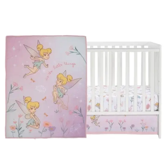 Lambs & Ivy 3pc Tinker Bell Crib Bedding Set image {1}