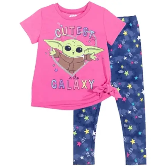 Star Wars The Mandalorian The Child Baby Girls T-Shirt and Leggings Outfit Set Infant image {7}