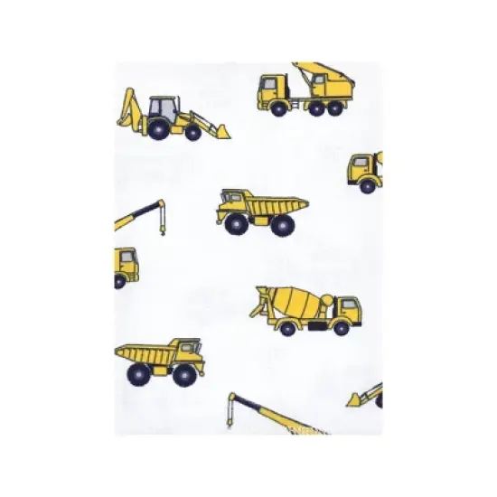 Hudson Baby Infant Boy Cotton Flannel Burp Cloths Bundle, Construction, One Size image {2}