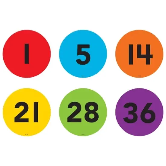Teacher Created Resources Spot On Numbers 1-36 Floor Markers, 4" image {1}
