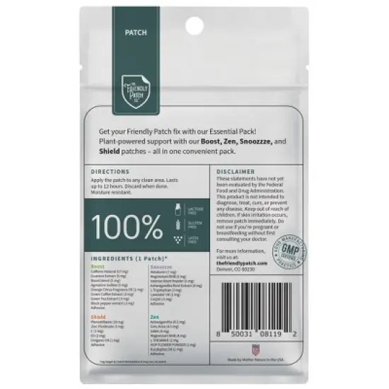 The Friendly Patch Essentials 8 QTY Multipack- Sleep, Stress, Energy, Immune image {1}