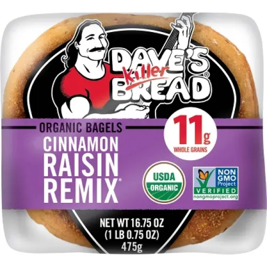 Dave's Killer Bread Organic Cinnamon Raisin Remix Bagels - 16.75oz image {8}