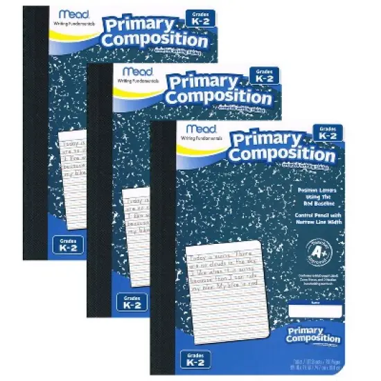 Mead Primary Composition Book, Full Page Ruled, 100 Sheets Per Book, Pack of 3 image {4}