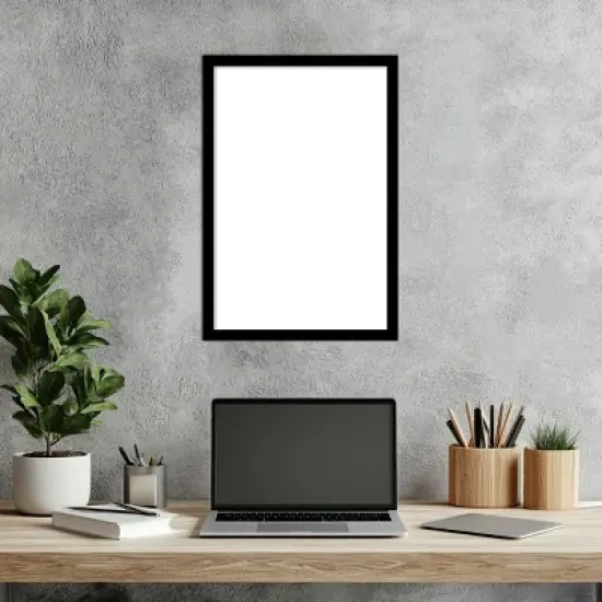 Amanti Art Black Gallery Deep Framed Dry Erase Magnetic Board image {6}