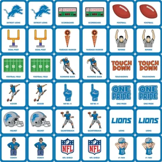 MasterPieces Officially Licensed NFL Detroit Lions Matching Game for Kids and Families image {2}