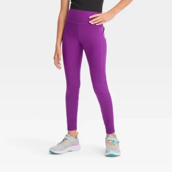 Girls' Cozy Pocket Leggings - All in Motion&trade; image {3}