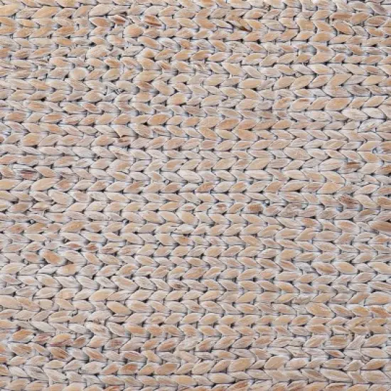 Trentwood Coastal 44.25" Water Hyacinth Bench Whitewashed/Black - Aiden Lane image {7}