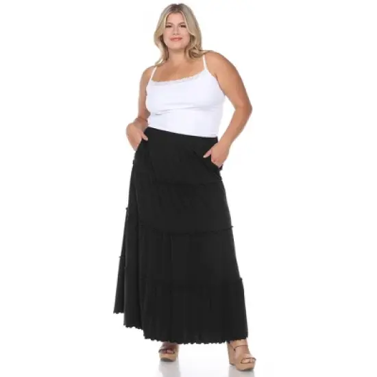 Plus Size Tiered Maxi Skirt image {3}