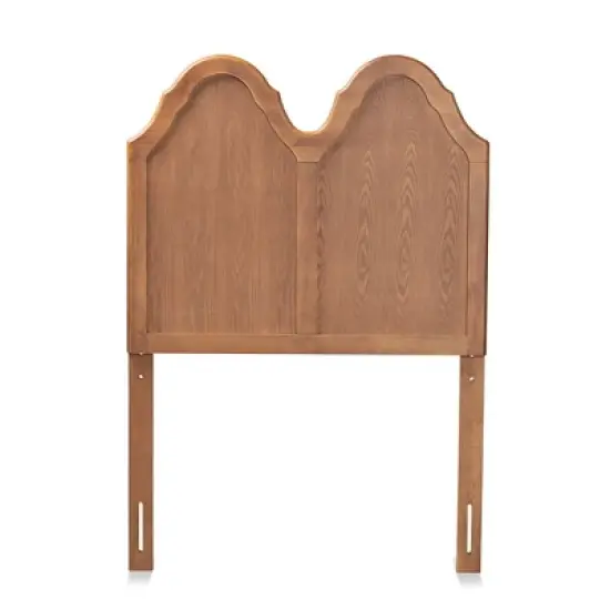 Tobin Vintage Wood Arched Headboard Walnut - Baxton Studio image {1}