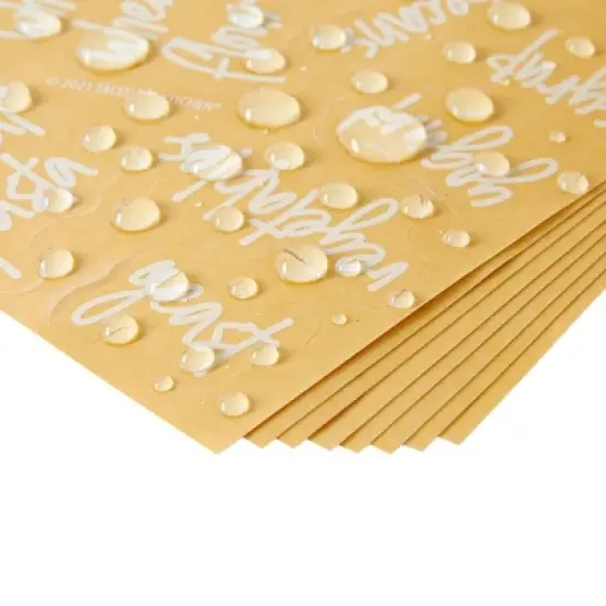 Talented Kitchen 375 Pantry Labels for Food Containers, Preprinted Clear Kitchen Food Labels for Organizing, White Script Stickers, Water Resistant image {4}