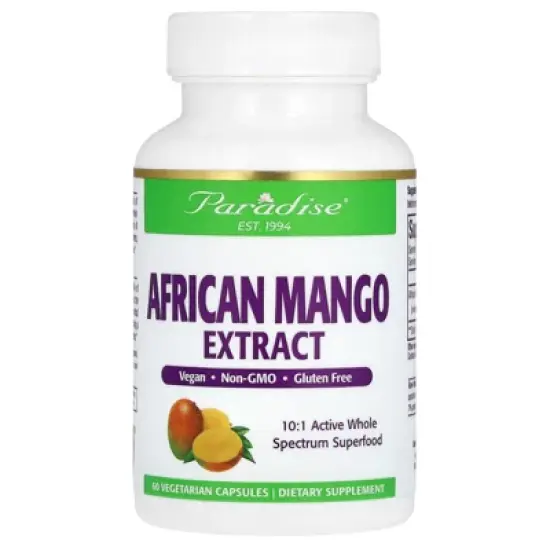 Paradise Herbs African Mango Extract, 150 mg, 60 Vegetarian Capsules image {3}