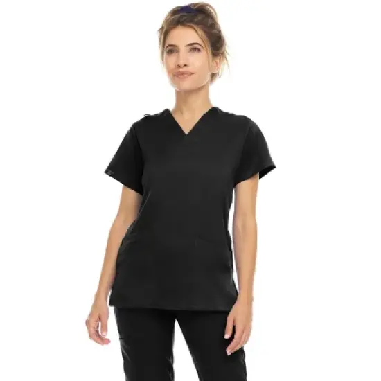 MediChic Womens 8-Pocket Scrubs Set- V-Neck with 4-Pocket Jogger Scrub Pants image {3}