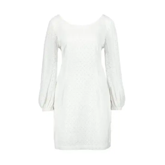 Hope & Henry Womens' Organic Cotton Ruffle Cuff Seersucker Dress image {8}