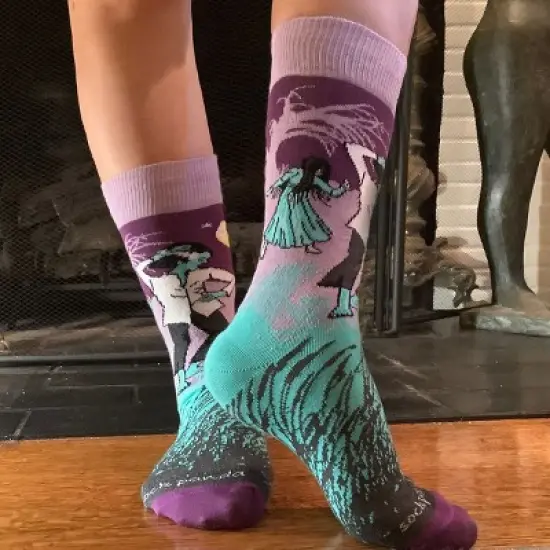 Dancing Ghouls and Monsters Socks (Women's Sizes, Adult Medium) from the Sock Panda - Great for Halloween image {1}