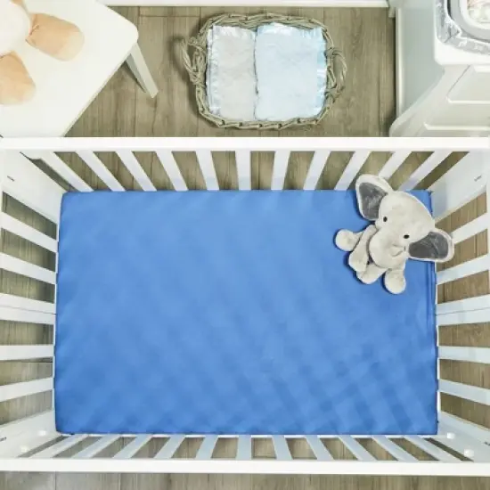 Everyday Kids 2-Pack Pack 'n Play Sheets, 100% Cotton, Jungle Sports & Blue, Soft Fitted Sheets for Portable Crib, Playpen, or Mini Crib image {6}