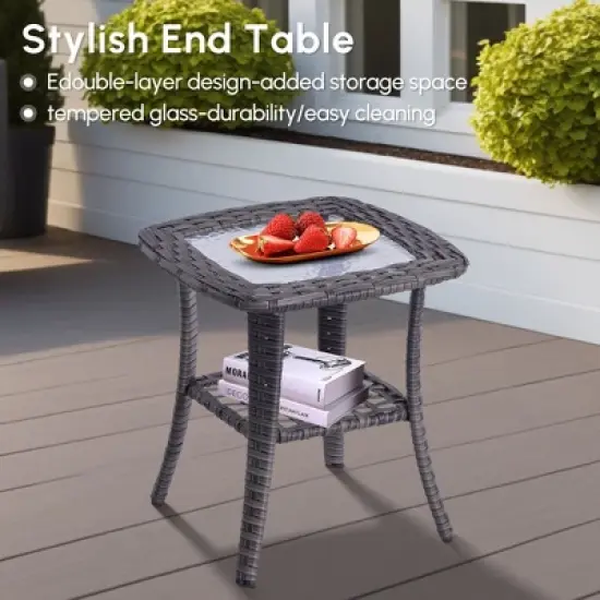 XIZZI Modular Outdoor Patio Furniture Set w/ Optional Coffee Table, Swivel Chair & Firepit - All-Weather, Waterproof & UV-Resistant image {6}